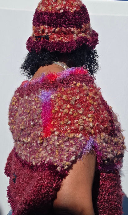 Garnet Queen - Handmade Crochet Wearable Art