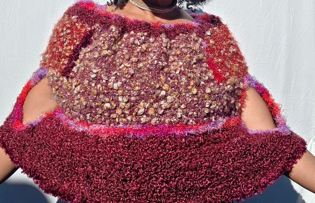 Garnet Queen - Handmade Crochet Wearable Art
