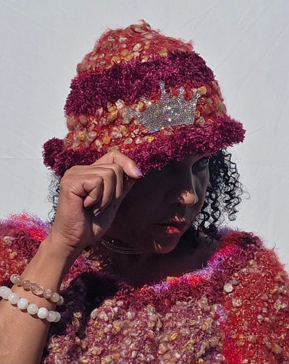 Garnet Queen - Handmade Crochet Wearable Art