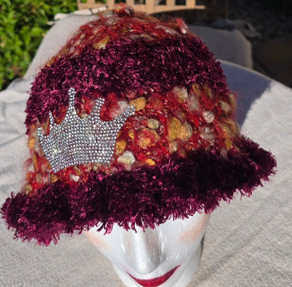 Garnet Queen - Handmade Crochet Wearable Art