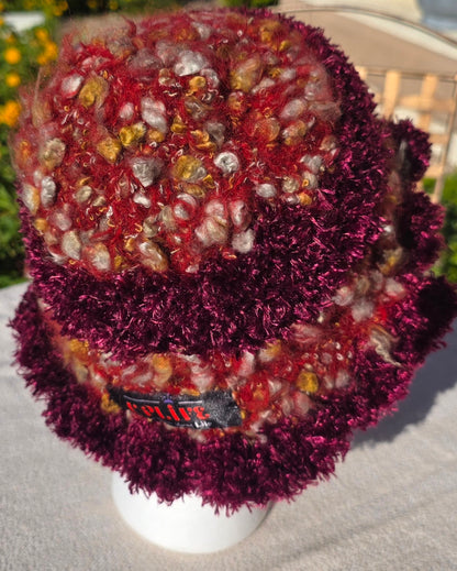 Garnet Queen - Handmade Crochet Wearable Art
