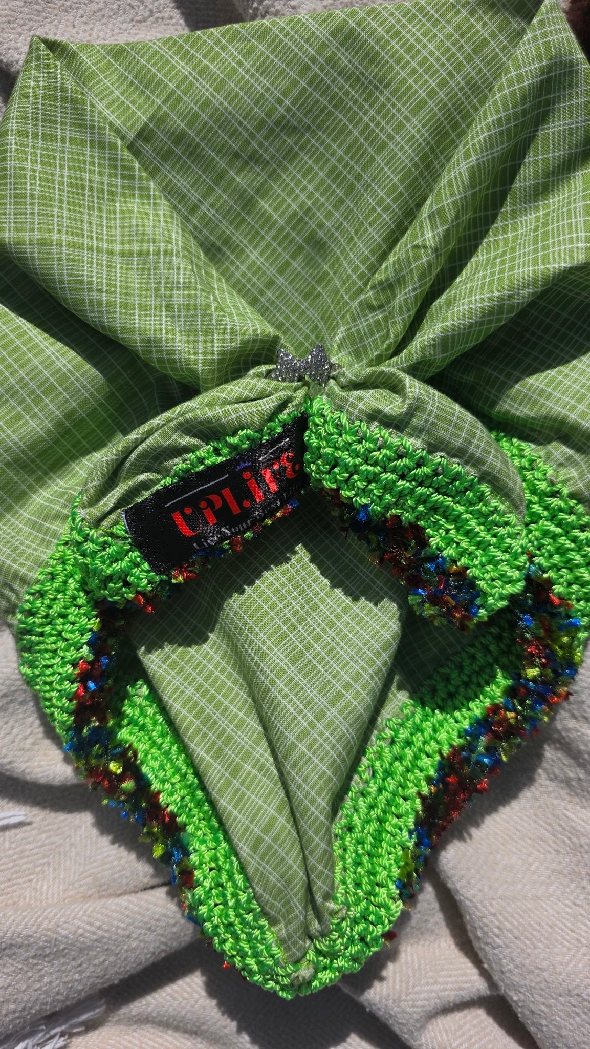Royal Bandana for Dogs — Handmade Crochet Wearable Art