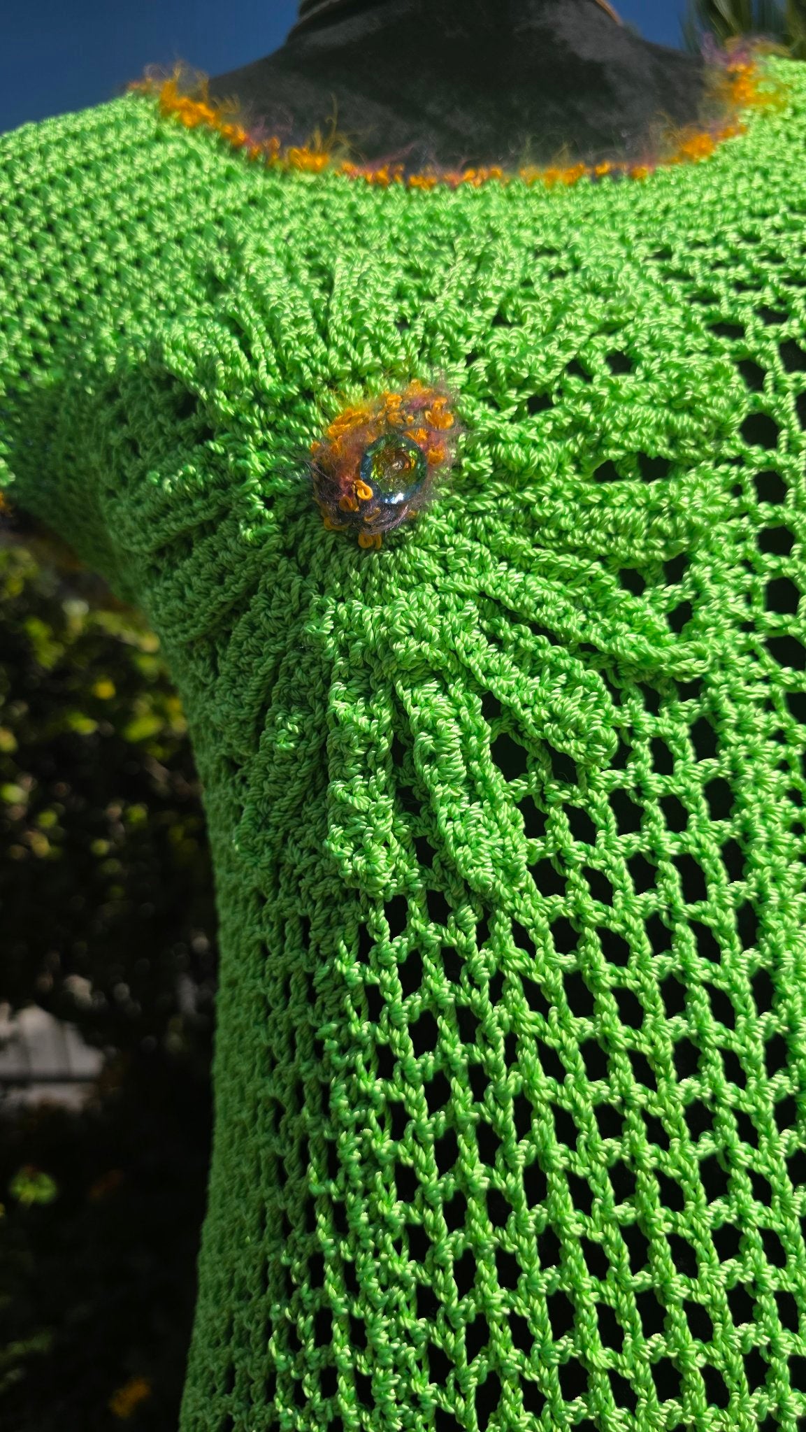 Verde Bloom handmade crochet mermaid gown