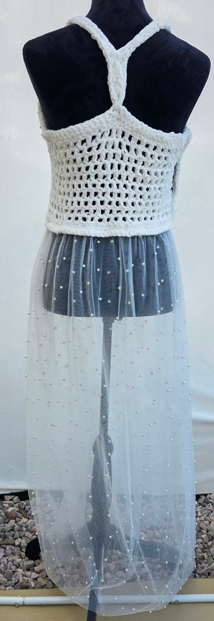 Pearl Angel — Handmade Crochet Pearl Dress