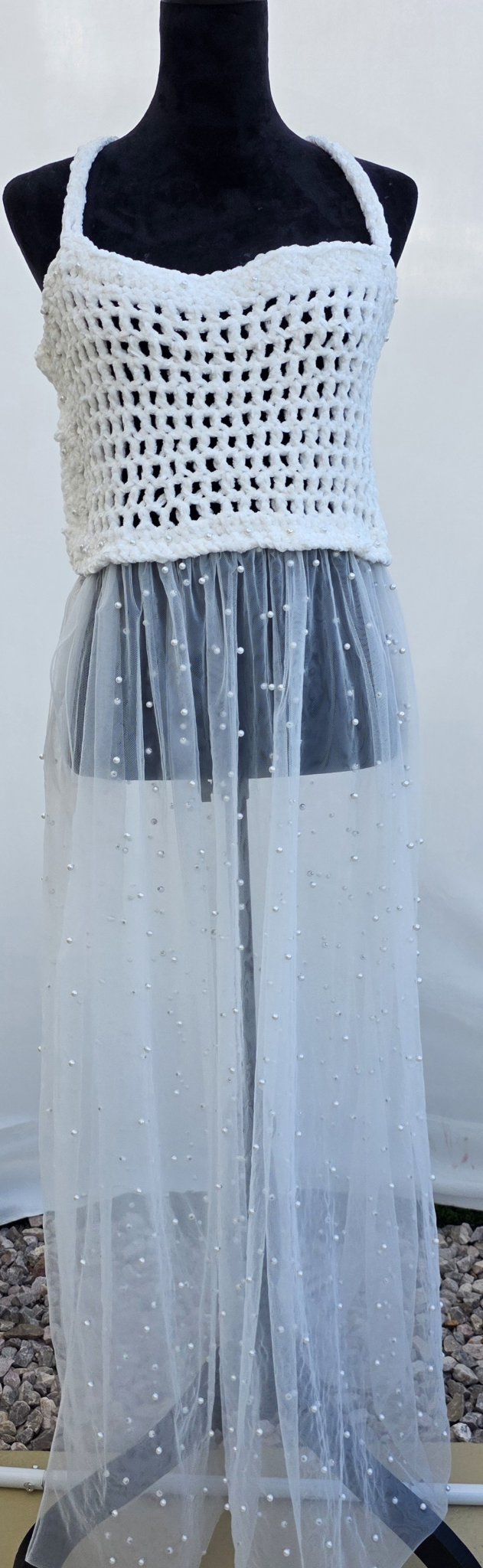 Pearl Angel — Handmade Crochet Pearl Dress