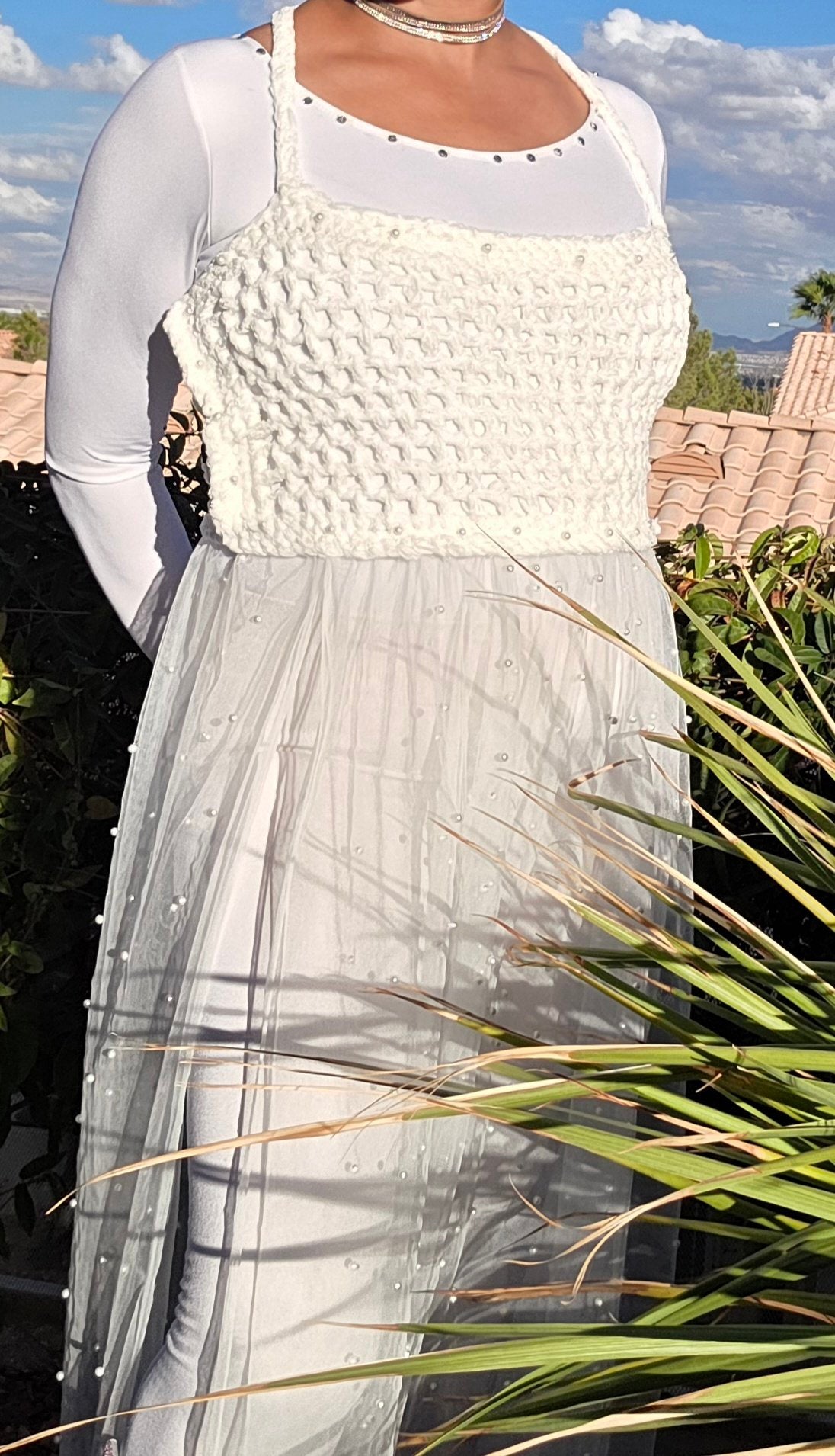 Pearl Angel — Handmade Crochet Pearl Dress